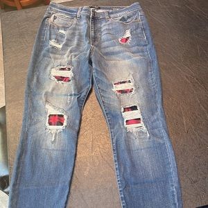 Judy Blue Buffalo Plaid Jeans